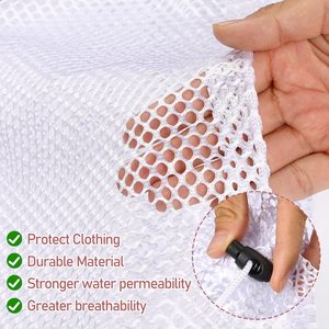 2026 Household Custom Reusable Large Size Foldable Drawstring Mesh <b>Laundry</b> Wash Bags Durable for Bathroom Use - Product Image 6