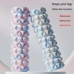Nouveau rouleau de massage musculaire en mousse EVA à pointes, couleur dégradée, pour yoga et massage des jambes, avec points de pression flottants - Product Image 1