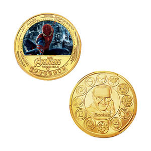 5 Pièces de Monnaie Commémoratives Spider-Man Thème Films Classiques Américains Dorées Marvel Super Héros Cadeaux de Collection - Product Image 4