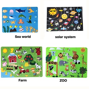 Pezzi di Storyboard di feltro oceanico insegnamento interattivo <span class=keywords><strong>storie</strong></span> di bordo di flanella per attività in età prescolare per bambini regali di giocattoli artigianali - Product Image 6