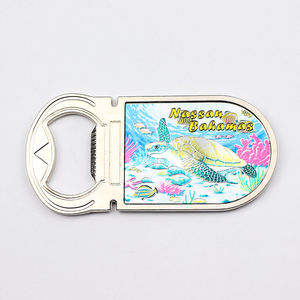 Магнит-открывалка для бутылок с логотипом на заказ, металлический, с фольгированным тиснением, сувенир для туристов из пляжного города - Product Image 2