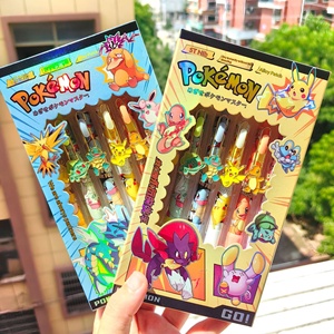 Nuovo Set Pikachu: Penna in Plastica con Patch in Metallo, Penna Stilografica Unisex a Cartone Animato, Nera, Asciugatura Rapida, Non Cancellabile, per Ufficio e Scuola - Product Image 2