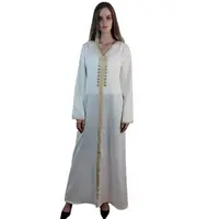 مسلم اللباس دبي أزياء المرأة العباءة فستان طويل الماس زائد حجم الكتان الشرق الأوسط رداء