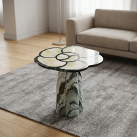 Table basse en marbre naturel, style luxe léger, pour salon, appartement, hôtel, maison, mobilier de luxe pour VIP