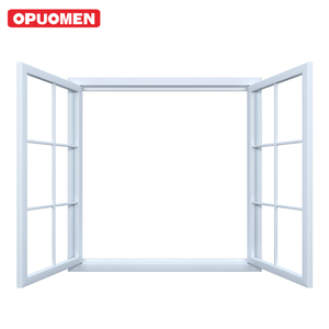 Fenêtre à <span class=keywords><strong>baie</strong></span> <span class=keywords><strong>vitrée</strong></span> extérieure à double vitrage isolée en aluminium <span class=keywords><strong>blanc</strong></span> OPUOMEN, combinaison de fenêtre à battants et de fenêtre à <span class=keywords><strong>baie</strong></span> - Product Image 4