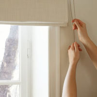 Persianas Romanas de Lino Personalizables, Cortinas y Cenefas de Tul de Varias Telas, Opciones de Diseño Personalizado