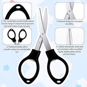 Ciseaux pliants portables multifonctionnels en forme de lunettes, mini-cisaille pour fil de pêche - Product Image 2