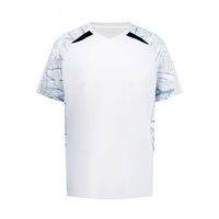 T-shirt pour homme à col en V, respirant, à séchage rapide, Dryfit, pour padel, tennis de table, pickleball, volley-ball, action sportive et sports