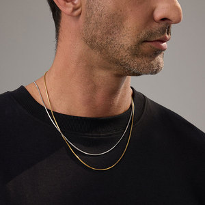 Cadena de Joyería Personalizada Única de Acero Inoxidable 316L, Cadena de Serpiente Chapada en Oro PVD de 14k 18k, Cadena para Hombre, Collar para Hombre, Cadena de Oro para Hombre - Product Image 3