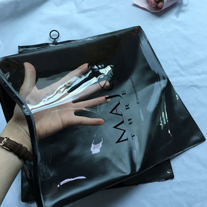 PVC-Verpackungs taschen mit Druck verschluss für T-Shirt benutzer definiertes Logo matti erter Reiß verschluss Kunststoff Matte Kleidung Paket Beutel Tasche