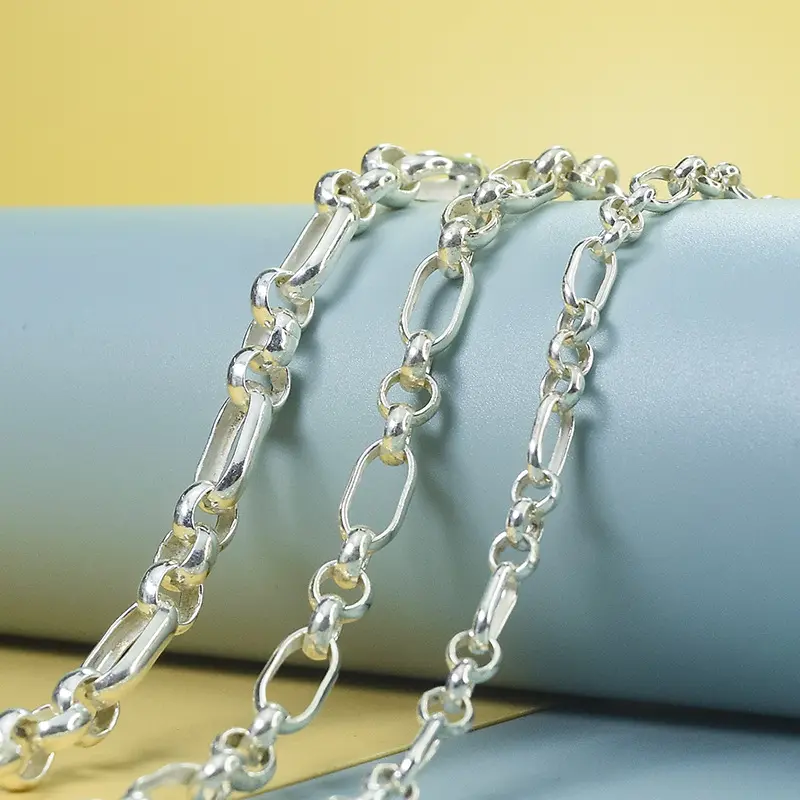 Ювелирные изделия, 925 серебряная полуфабрикат 4, 5, 6 см, простая цепочка на шею для мужчин