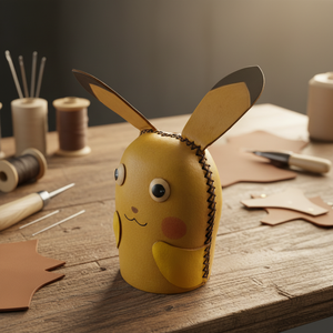 Hucha <span class=keywords><strong>de</strong></span> Cuero Genuino Importado, Diseño Pikachu Hecho a Mano, Caja <span class=keywords><strong>de</strong></span> Dinero <span class=keywords><strong>de</strong></span> Piel <span class=keywords><strong>de</strong></span> Vaca Premium para Regalos y Decoración del Hogar - Product Image 6