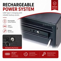 Coffre-fort de sécurité intelligent de luxe pour armoire, avec clés mécaniques, empreintes digitales et tiroir caché pour espèces et bijoux