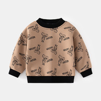 Venta al por Mayor de Camisetas de Manga Larga para Niños, Gruesas, Cálidas, Minimalistas, Elegantes, para Otoño e Invierno