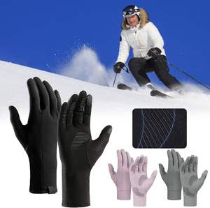 Guantes de Carreras Negros, Guantes Deportivos de Invierno para Ciclismo y Motociclismo, con Pantalla Táctil, Impermeables y con Protección UV - Product Image 6