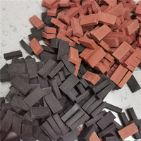 Nouvelle arrivée maison de poupée Mini Miniature brique rouge et grise pour maison de poupée de construction de bricolage à la main et architecture micro-paysage