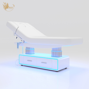 Tempat Tidur Pijat Elektrik 4 <span class=keywords><strong>Motor</strong></span> dengan Laci Dasar LED dan Fungsi Miring Perabot Salon - Product Image 4