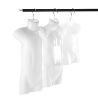 Venta al por mayor de plástico chico/niño/hombre/mujer ropa modelo colgante torso maniquí con gancho para colgar
