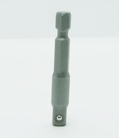 Adaptor Shank Heksagonal 1/4" Ralter OEM & Soket Ekstensi Persegi (50MM Finishing Sand Blasted) untuk Obeng