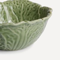 Ensemble de bols en céramique faits à la main, styles variés, motif feuille texturé, design floral vert, pour servir des fruits, des salades, des collations, bol jetable