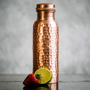 100% Pure Copper Eco-Friendly Gym <b>Water</b> <b>Bottle</b> with Lid Indian Printed Travel & Sport Drinkware Hand Wash Only Made in India - Product Image 1