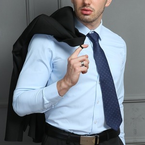 Vente Directe Usine Chemise Homme Luxe Décontractée pour le Travail, Chemise Formelle d'Affaires Slim à Manches Longues pour Hommes - Product Image 3