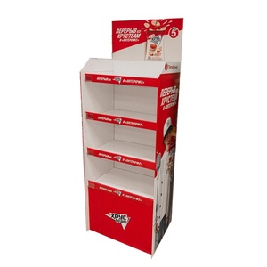 ชั้นวางสินค้ากระดาษแข็งแบบกำหนดเองจากโรงงานโดยตรง 4 ชั้น ชั้นวางสินค้ากระดาษแข็งแบบตั้งพื้น - Product Image 1