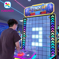 Funspace - Équipement de jeu rétro classique d'intérieur - Commandes simples - Blocs empilables très captivants - Machine de jeu d'arcade