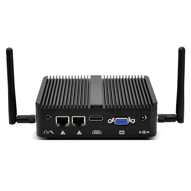 Fanless Mini PC Celeron N4100 N100 J5005 Dual Lans 2xRS232 COM HD VGA 4xUSB3.0 WiFi Win10 Pro Linux Business Desktop Tiny Pc
