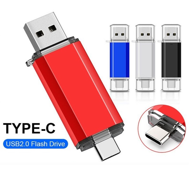 Consumer Electronics Logo Promotion Gift 8gb 16gb 32gb 64gb 128gb Type-c 2 in 1 Otg Type c Usb Flash Drive Usb c Flash Drive
