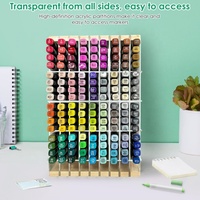 Organisateur de marqueurs acryliques 144 marqueurs pour pinceaux d'art boîte de rangement fixe porte-stylo adapté à la décoration de bureau de salle de classe à la maison