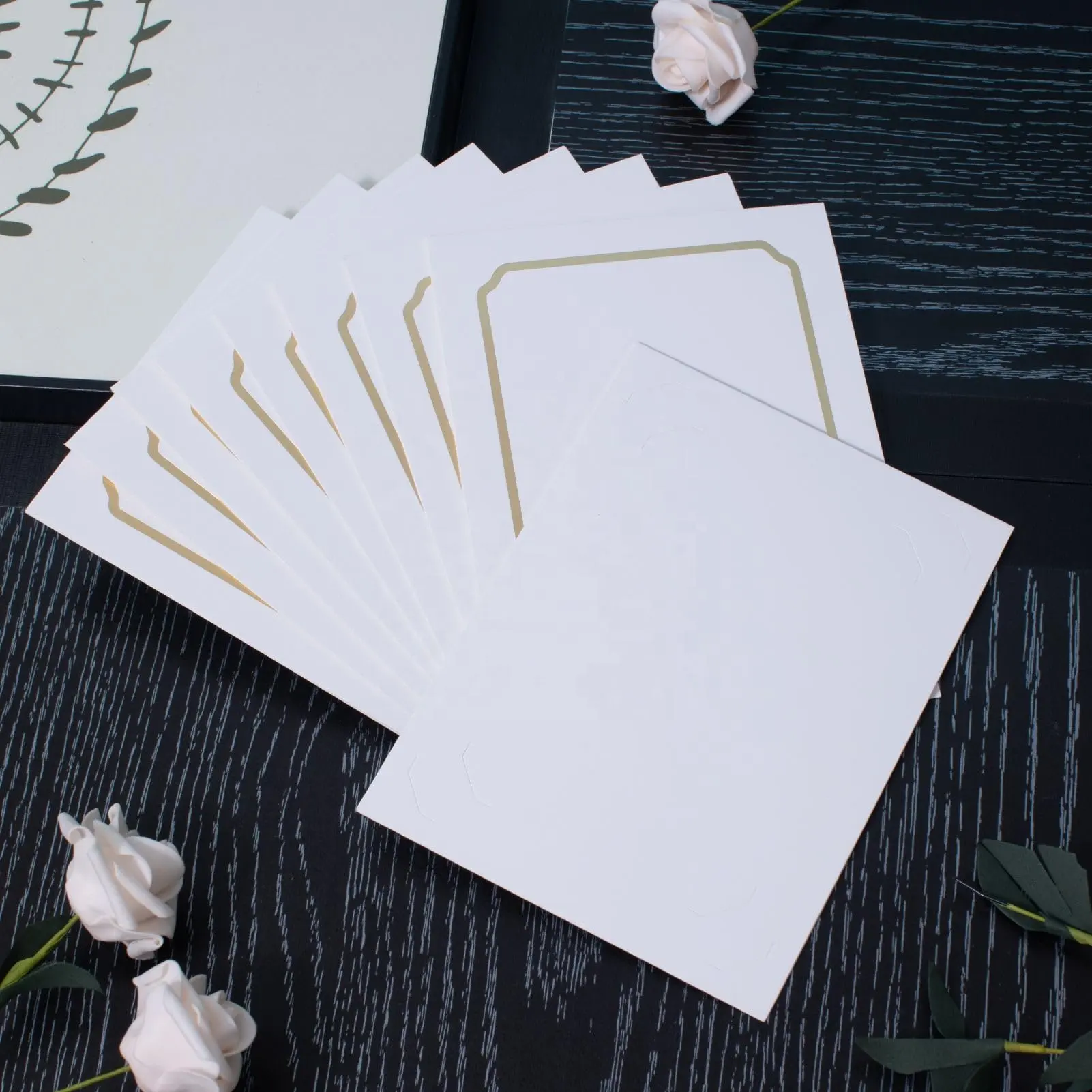 Pasta de fotos colorida cáqui para molduras de papel de 4"*6" ou 5"*7", moldura de papelão sem ácido, ideal para casamentos, aniversários