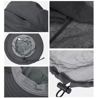 Sombrero Antimosquitos con Malla Protectora Facial, Gorro de Pesca, Sombrero de Apicultura Anti-insectos, Gorra para Senderismo, Camping y Safari al Aire Libre H037C