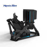 Renixsim 3 pantalla 43 pulgadas Sim Racing Gaming silla movimiento conducción simulador cabina doble asiento