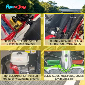 ApexJoy RACE GT Classic, Go Kart de Gasolina de 270cc, 9HP para Adultos, Kart de Carreras de Alquiler, Modelo Popular, Personalización al por Mayor - Product Image 6