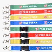 Laccetti Personalizzati per Cellulari con Stampa a Sublimazione a Colori Vivaci, Ecologici, con Gancio per Badge ID