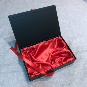 Meilleur papier attrayant carton <span class=keywords><strong>noir</strong></span> ruban magnétique boîte à perruque insert en satin pour emballage boîte à perruque - Product Image 6