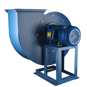 Ventilateur centrifuge 4-72A, corps en acier, pales en fonte, moteur AC, montage sur conduit, couleur bleue - Product Image 1