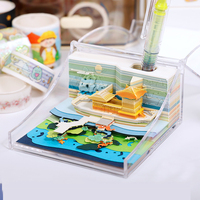 Bloc-notes 3D personnalisé avec logo OEM d'usine, bloc-notes 3D détachable, calendrier en papier 3D, bloc-notes 3D créatif, décoration de bureau, cadeau