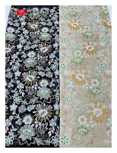 Blinglace Vintage suministro precio competitivo cordón suave guipur encaje terciopelo bordado tela africana para boda vestido de novia - Product Image 3