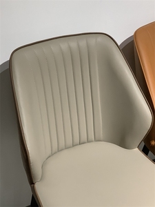 Chaise de salle à manger contemporaine de luxe en cuir artificiel Mobilier de maison minimaliste coloré avec pieds en métal Hôtel Parcs Écoles Salon - Product Image 5