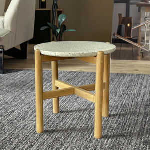 โต๊ะข้างไม้ผสมคอนกรีตวัสดุไม้แบบเข้าข้างเฟอร์นิเจอร์บ้านทำด้วยมือเป็นมิตรต่อสิ่งแวดล้อมสินค้าจากเวียดนาม - Product Image 2