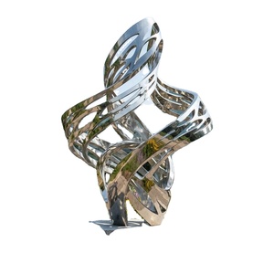 Décoration intérieure, sculpture abstraite en acier inoxydable - Product Image 3