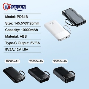 Batterie externe PD haute capacité avec charge rapide 10000mAh à 30000mAh, câbles Type C, sortie 20W pour téléphone - Product Image 2