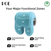 Oreiller portable ergonomique en mousse à mémoire de forme et soie de lait, antistatique, anti-acariens, pour le bureau, le sommeil et la position assise - Amovible