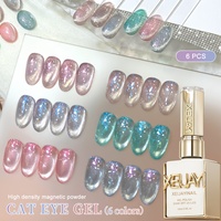 XEIJAYI Vernis à ongles gel UV Effet Sirène, Lot de 6 pièces, Fournitures pour ongles, Peinture pour ongles, Norme UE, Sans TPO, Vente en gros usine, Prise en charge OEM