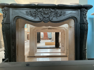Customized Marble <b>Fireplace</b> Modern Hand Carved Luxury Dark/Black Jade Marble <b>Fireplace</b> Mantel Marble <b>Fireplace</b> Surround - Product Image 4