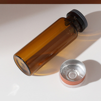 Pasokan pabrik 10ml botol kaca kecil Vial kaca gabus putih botol kosmetik kaca putih