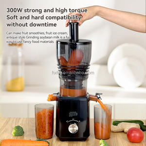 Hochwertiger, leistungs starker Gemüses aft presse Elektrischer, leicht zu reinigender Obst extraktor mit großer Futter rutsche für Zuhause und Hotel - Product Image 5