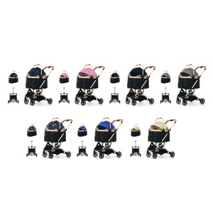 Carrinho de Viagem para Animais de Estimação JXB com 4 Rodas, Dobrável, em Aço, com Suporte para Copo e Cesta de Armazenamento para Gatos e Cães Pequenos e Médios - Product Image 6